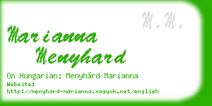 marianna menyhard business card